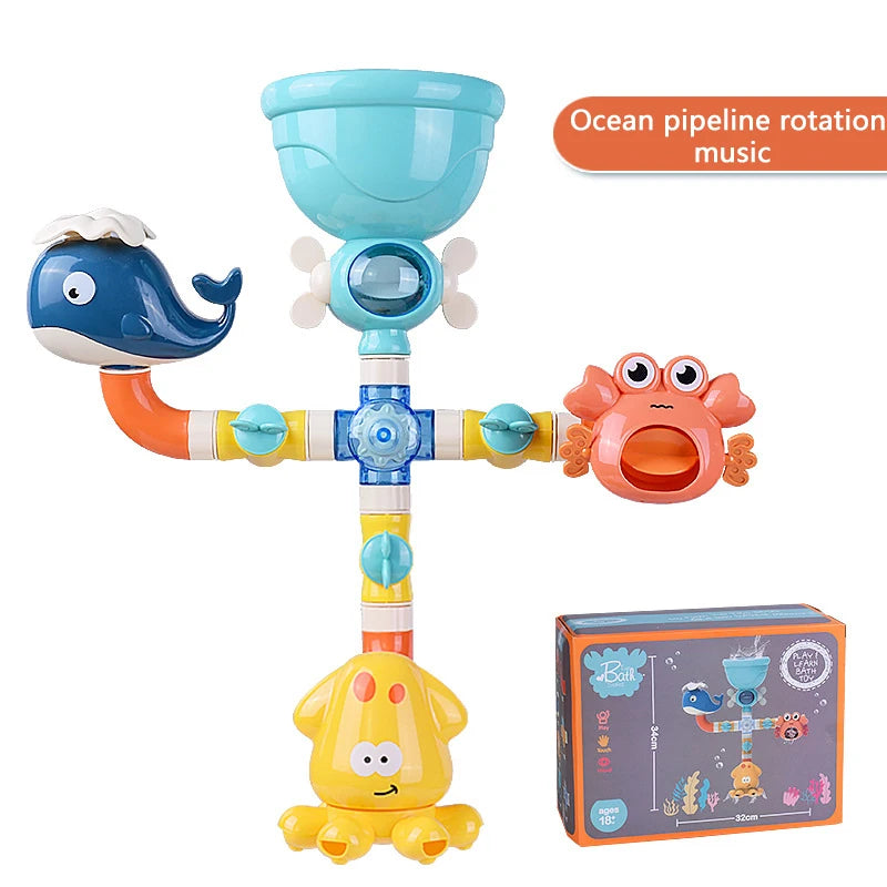 Giochi da Bagno Spruzzacqua per Bambini – Set Tubi e Pistole ad Acqua Divertenti