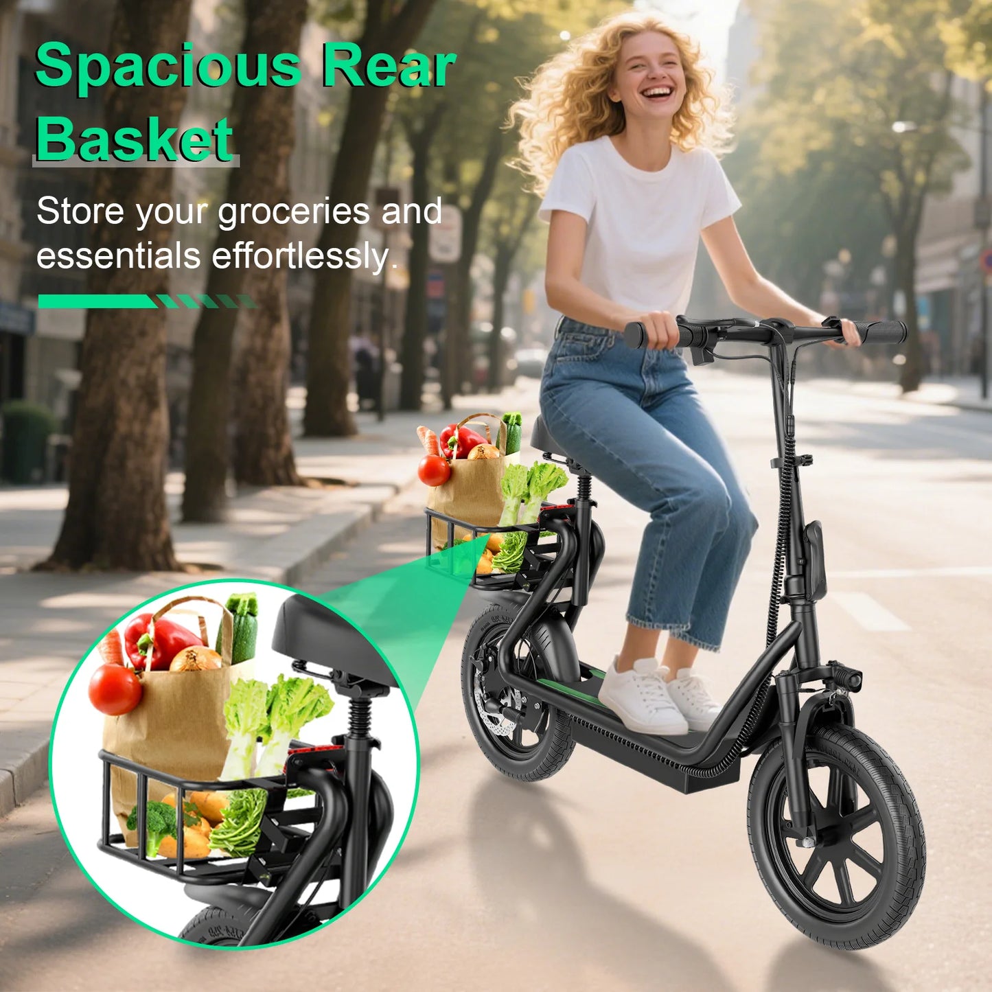 Scooter Elettrico ESBSPRO - 500W  100KM Autonomia  35km/h