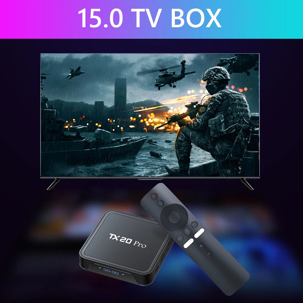 š„ Smart TV Box Android 15.0 | 4K HDR & 8K Decodifica | WiFi Dual-Band + BT5.2 | Allwinner H313 Quad Core