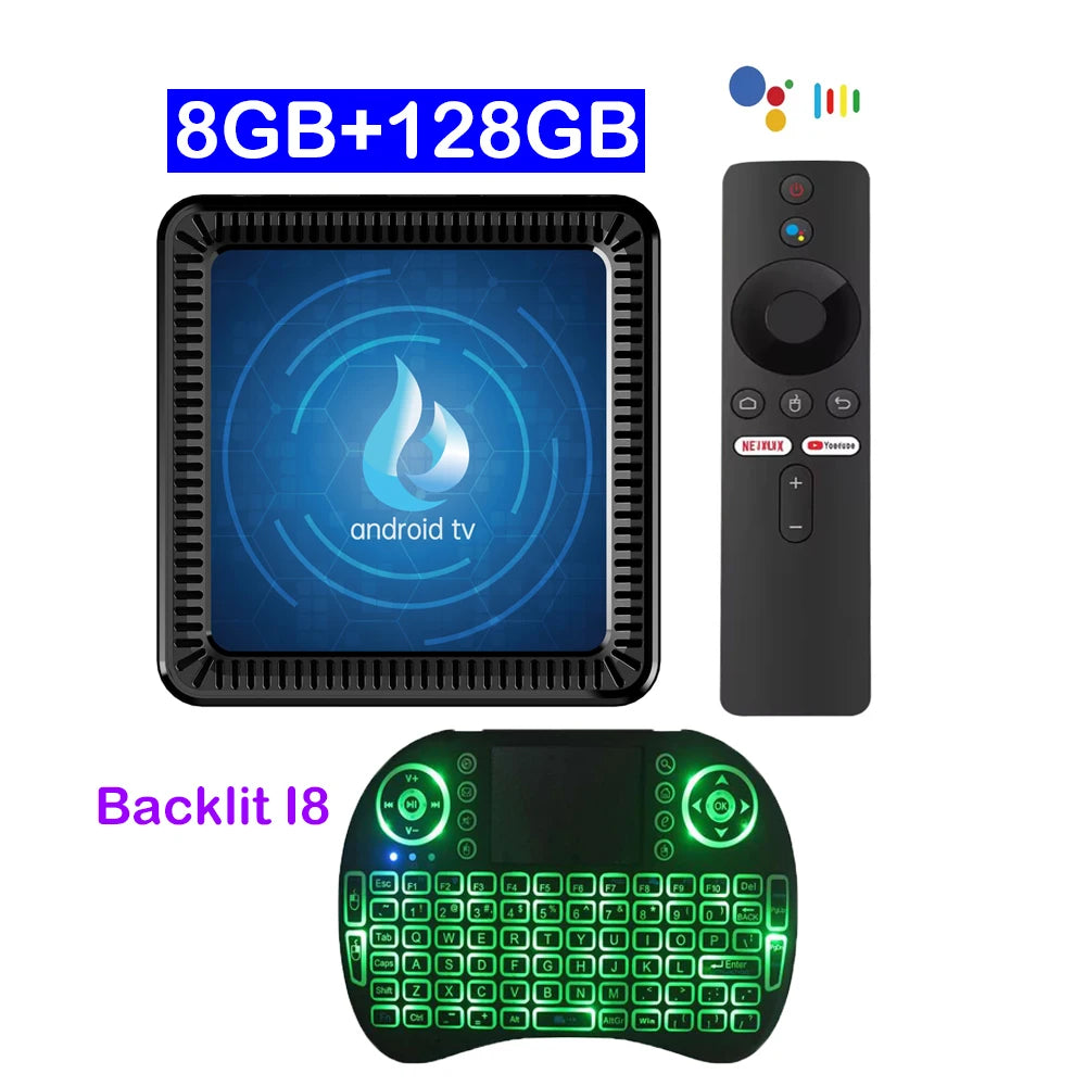 TV Box Android 14 Q17 2026 | 5G WiFi | 4+128GB | Allwinner H313 | 4K Assistant