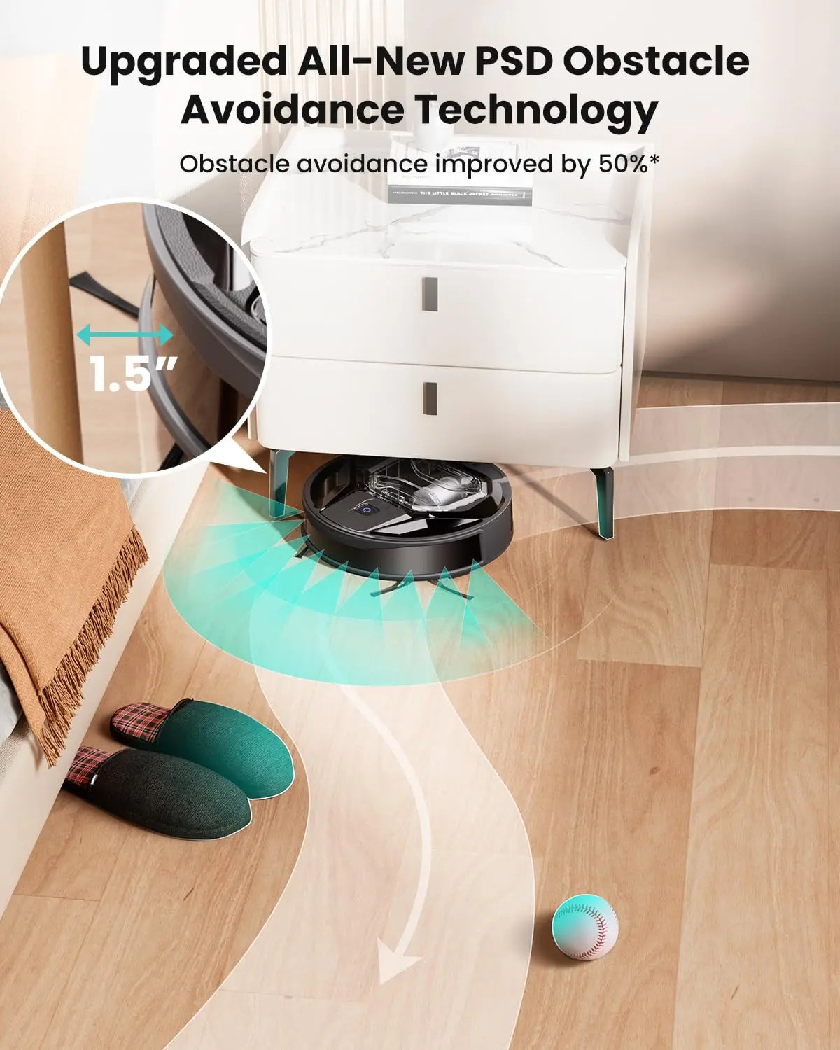 Aspirapolvere Robot 6000Pa M320 con Mop, 210min Autonomia, Controllo App