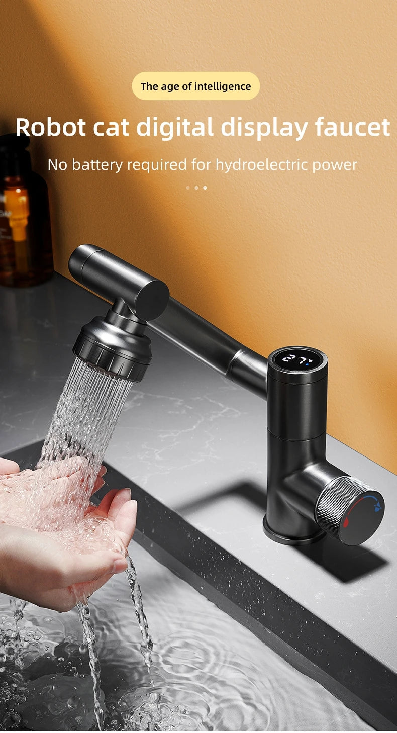 ✨ RUBINETTO A LED DIGITALE 360° – Tecnologia & Design Futuristico per il Tuo Bagno!