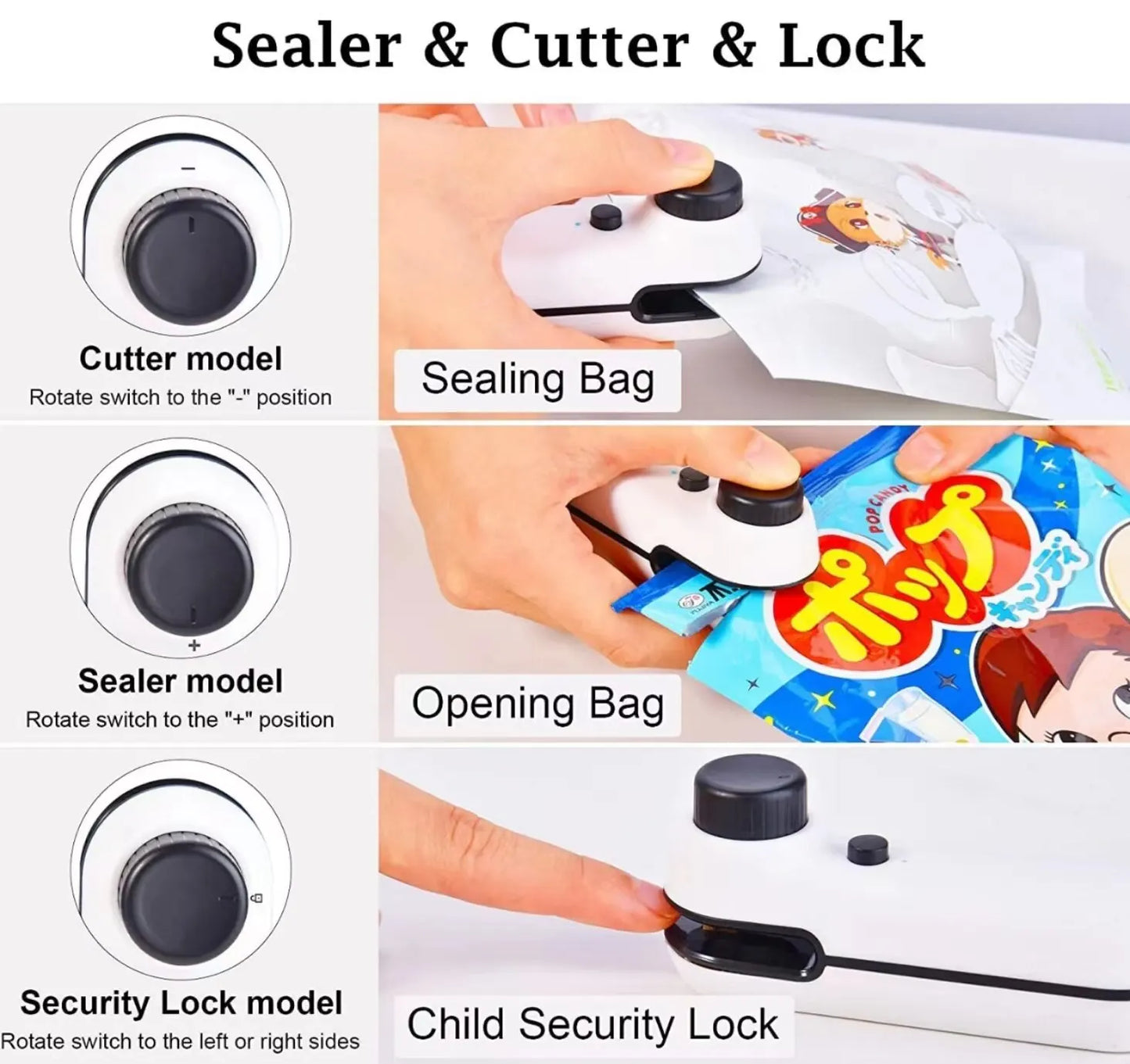 š Termosigillatore Ricaricabile USB 2-in-1 ā Sigilla Sottovuoto Snack, Cibi e Sacchetti di Plastica | Portatile, Compatto e Senza Cavo!