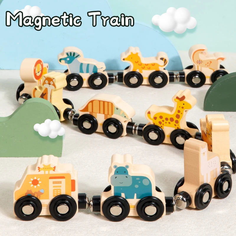 π Treno Magnetico in Legno Montessori - Giocattolo Educativo