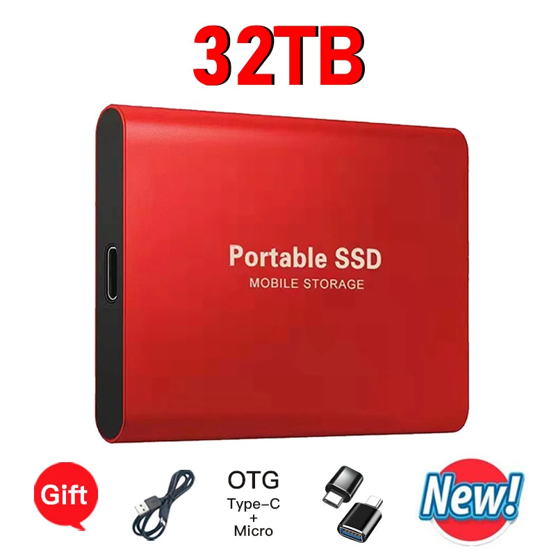 SSD Esterno Ultra Veloci Portabile Compatibile con PC/Mac/Phone!
