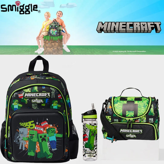 Zaino Minecraft Creeper Smiggle + Accessori  Scuola