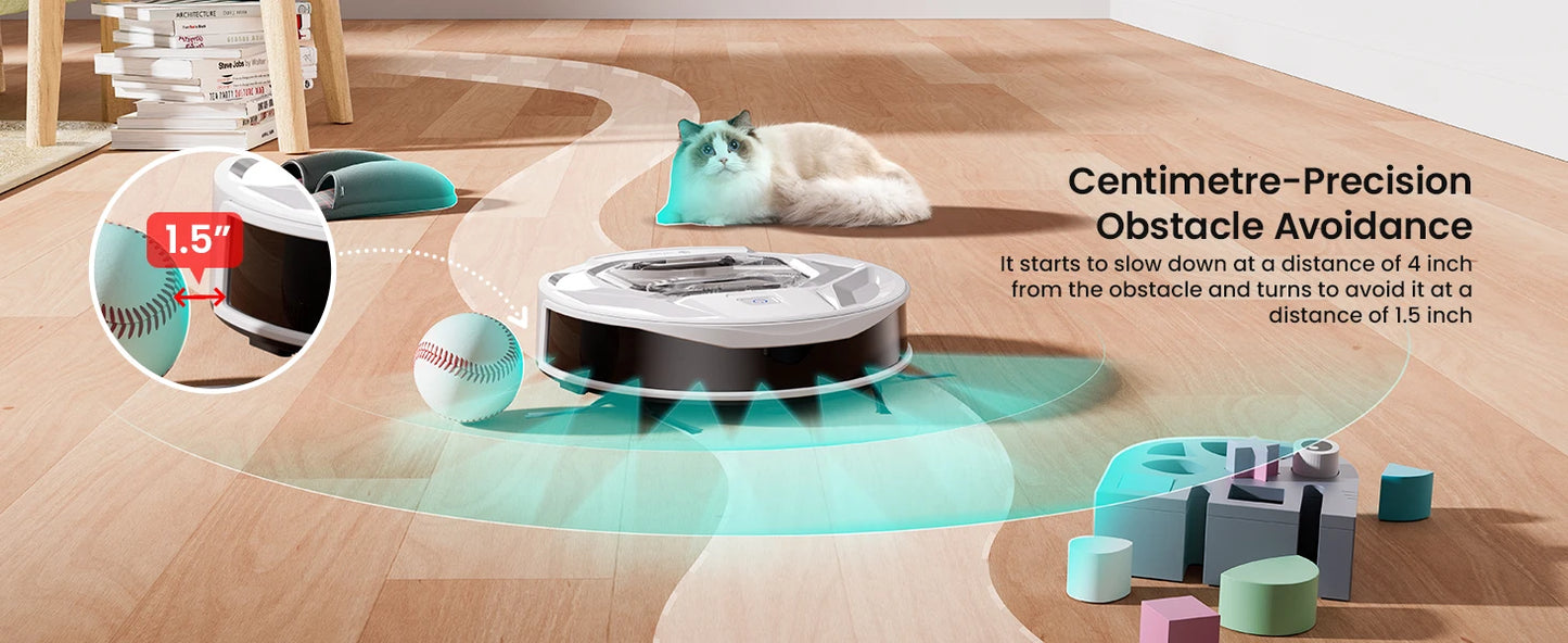 Aspirapolvere Robot 6000Pa M320 con Mop, 210min Autonomia, Controllo App