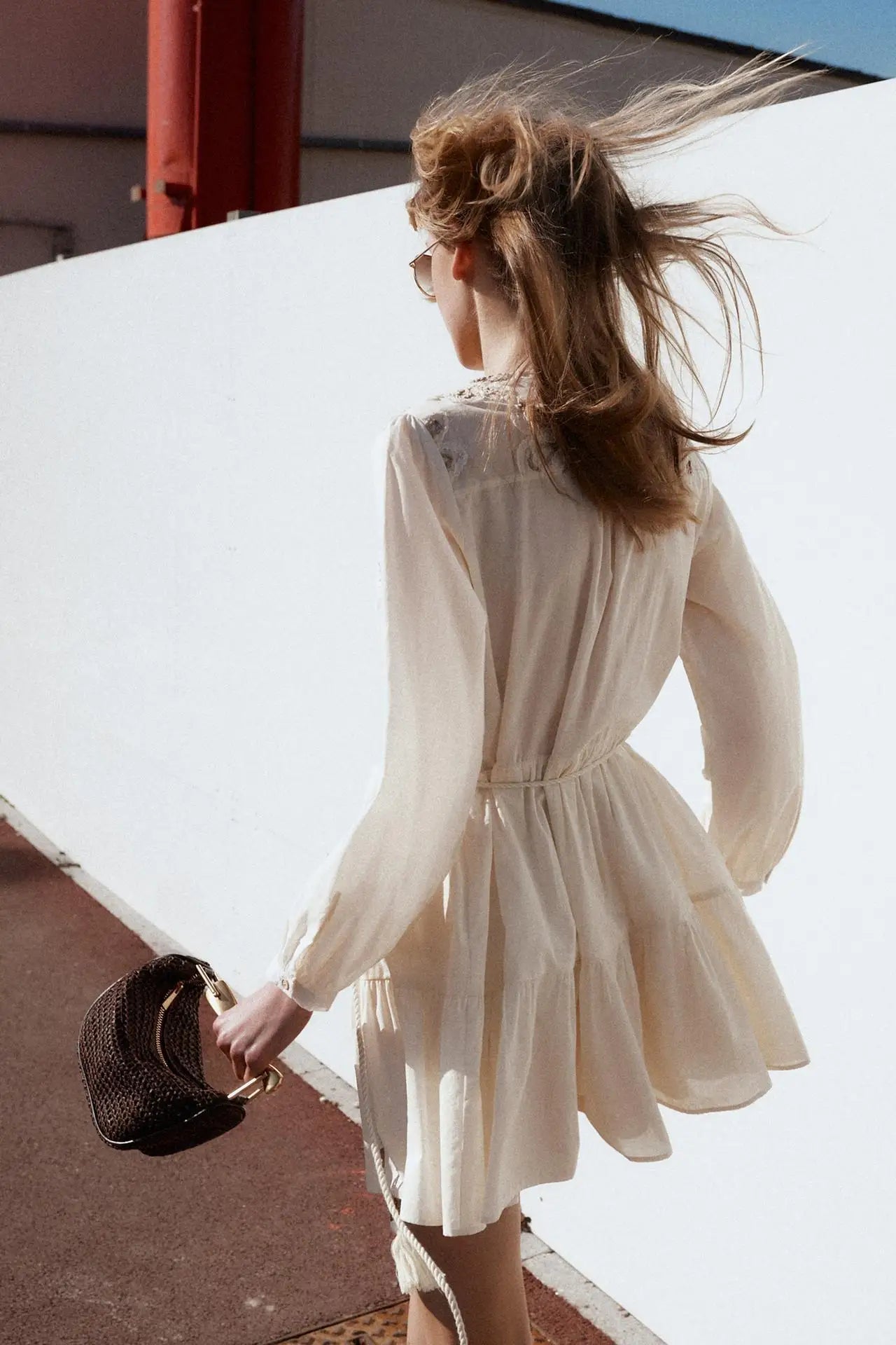 Borsa a secchiello in paglia da donna mezza luna