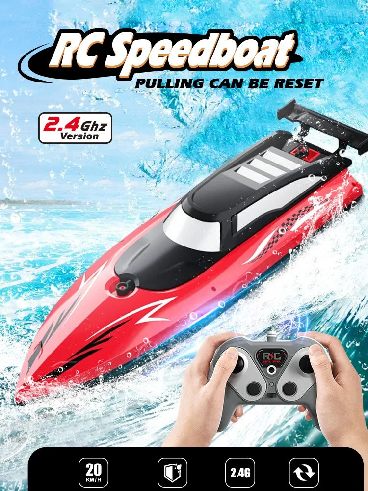 Barca RC 2.4Ghz Ad Alta VelocitĂ  - Giocattolo per Bambini Piscina/Lago