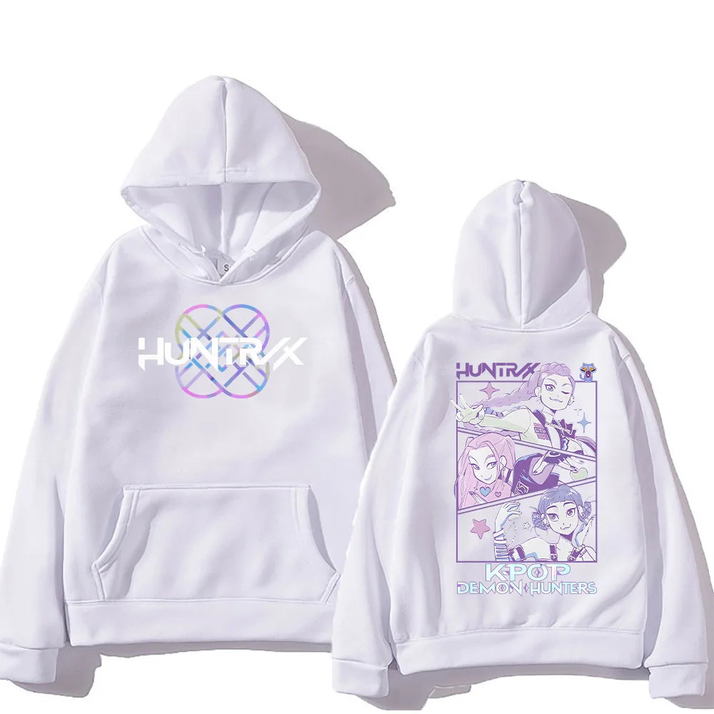 Felpa KPop Demon Hunters Unisex, Oversized Anime, Streetwear , Bambini Ragazzi Regalo