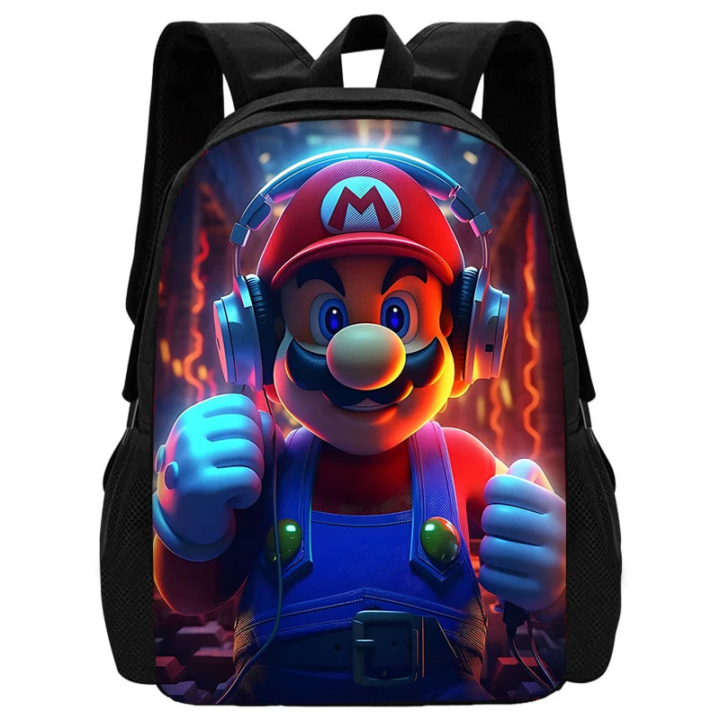 Set Scuola Super Mario - Zaino + Portapranzo + Astuccio - Regalo Bambini