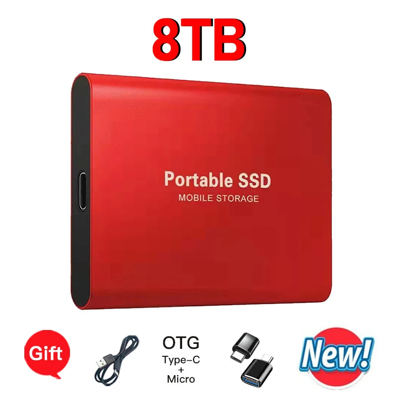 SSD Esterno Ultra Veloci Portabile Compatibile con PC/Mac/Phone!