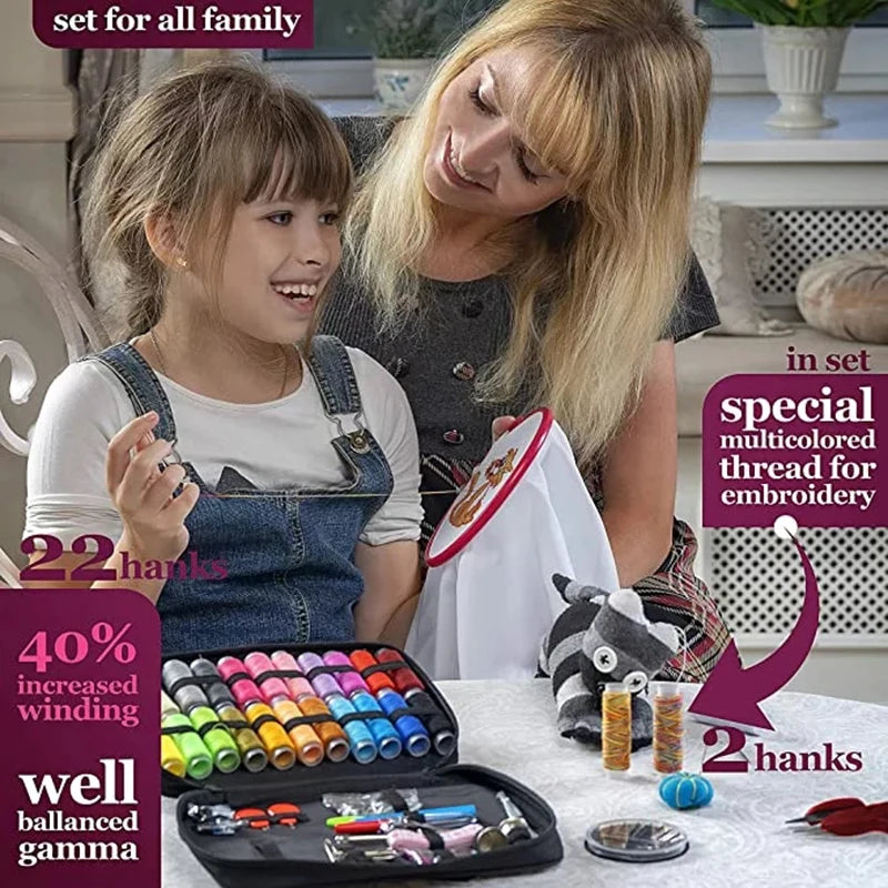 Kit Cucito Completo 150+ Pezzi - Per Maglia, Ricamo e Riparazioni