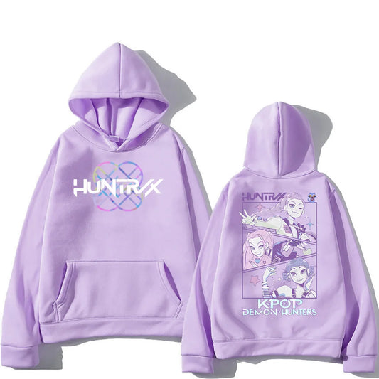 Felpa KPop Demon Hunters Unisex, Oversized Anime, Streetwear , Bambini Ragazzi Regalo