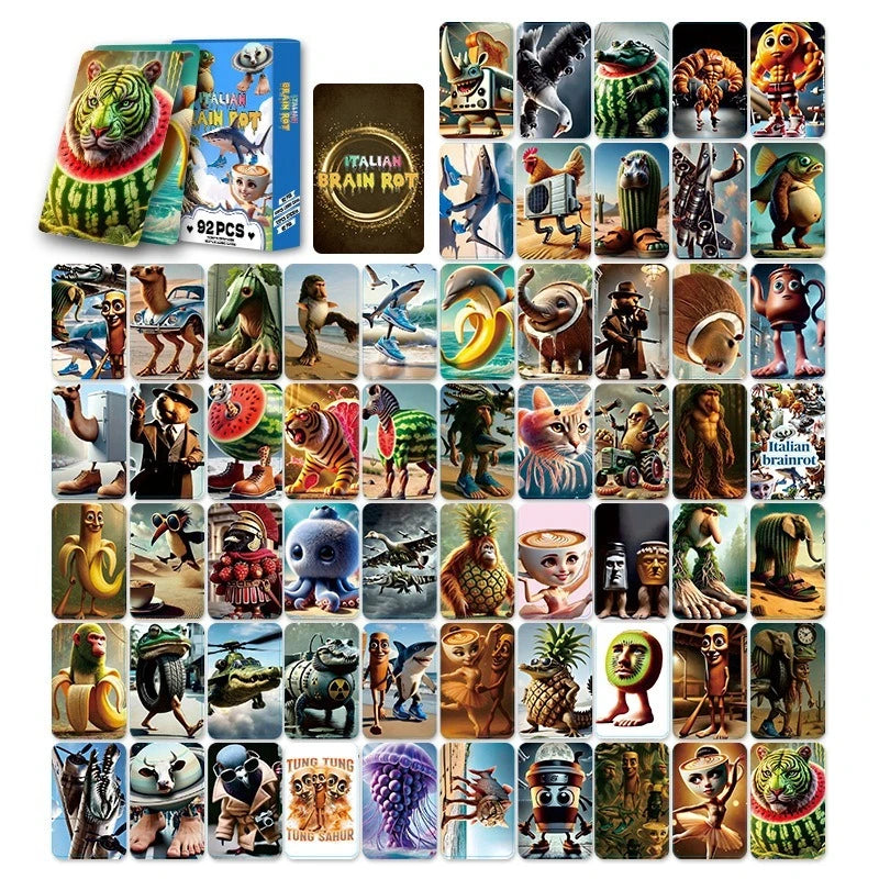 92 Carte Tralalero Tralala Brainrot! 🤪 Meme Viventi per Party & Cosplay 🎭