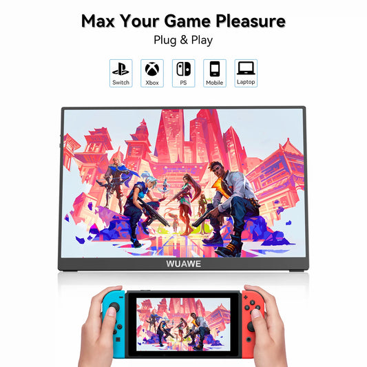 Monitor Portatile WUAWE 15.6" FHD 🚀 | Schermo Esterno USB-C | Per Gaming e Lavoro