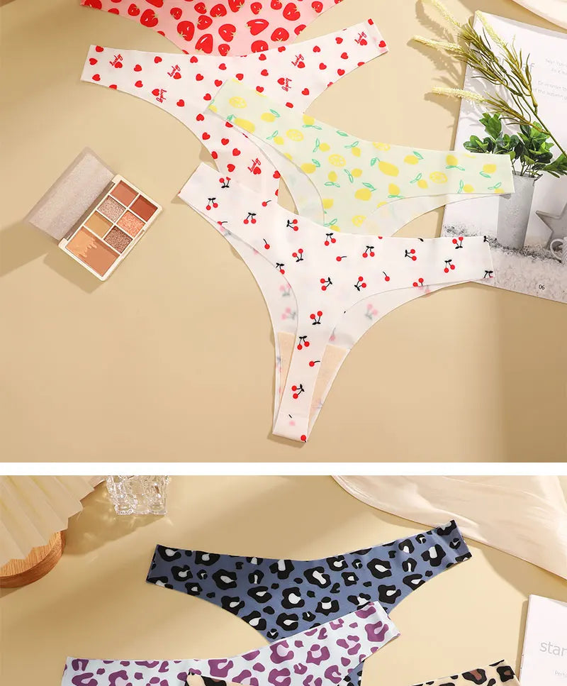 3 Mutandine Sexy Donna - Perizoma T-Back Vita Bassa - Intimo Colorato Senza Cuciture