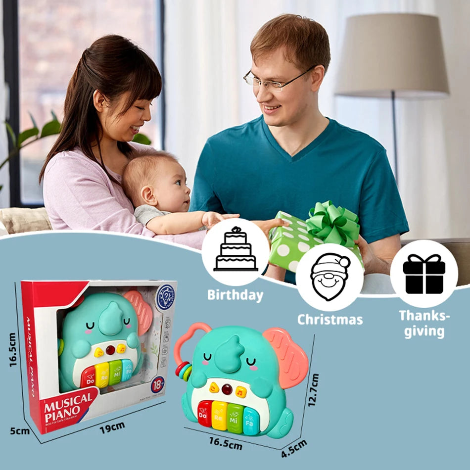 Pianoforte Bambini con Suoni Animali+ Luci - Giocattolo Musicale Educativo Regalo