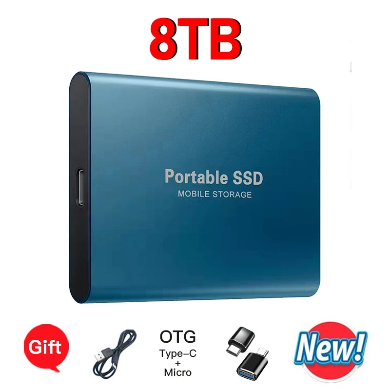 SSD Esterno Ultra Veloci Portabile Compatibile con PC/Mac/Phone!