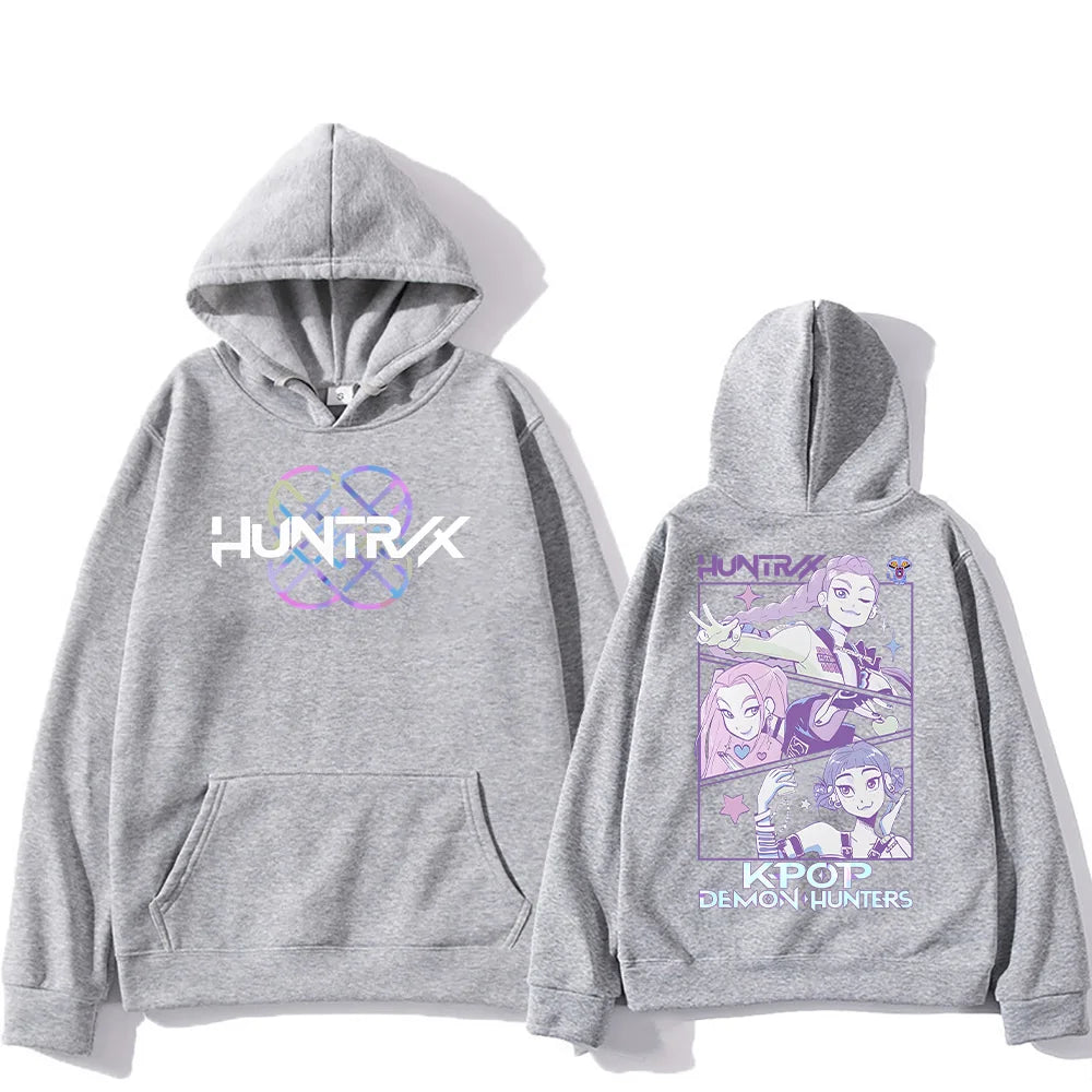 Felpa KPop Demon Hunters Unisex, Oversized Anime, Streetwear , Bambini Ragazzi Regalo