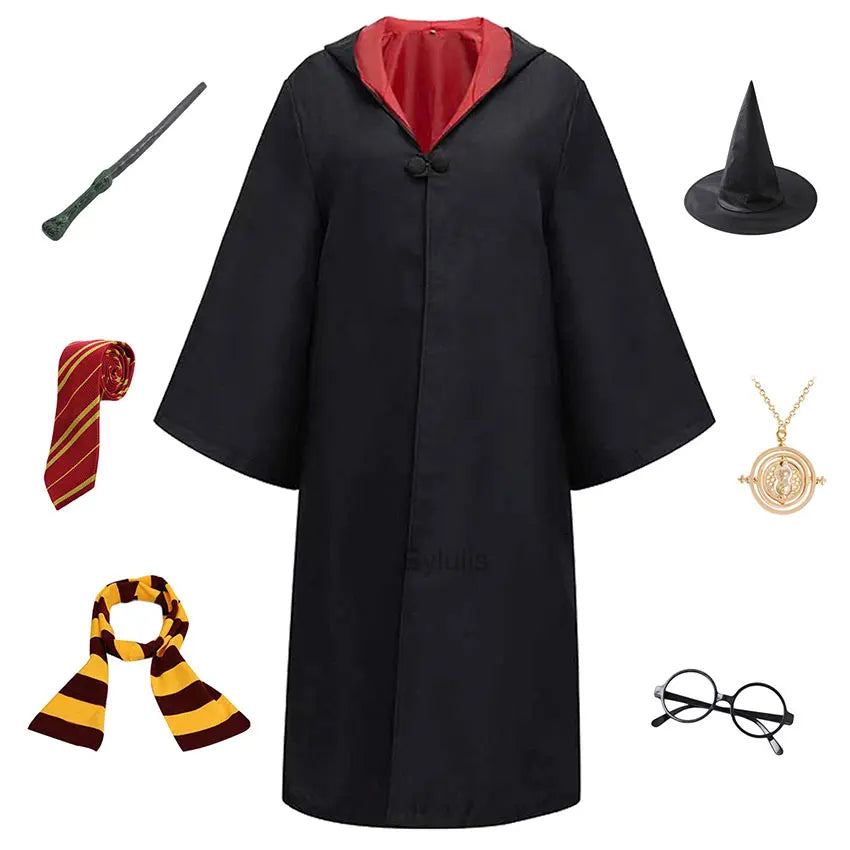 π§ββοΈ Costume da Mago per Donne e Ragazze - Mantello e Toga Stile Scuola di Magia, Per Halloween e Cosplay!
