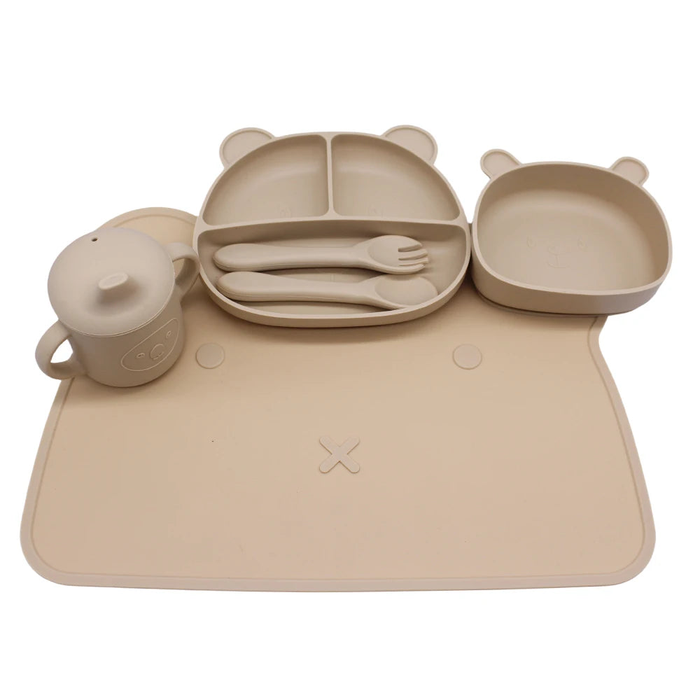 Set Svezzamento Bambini - Ciotola con Ventosa Anti-Rovescio + Vassoio