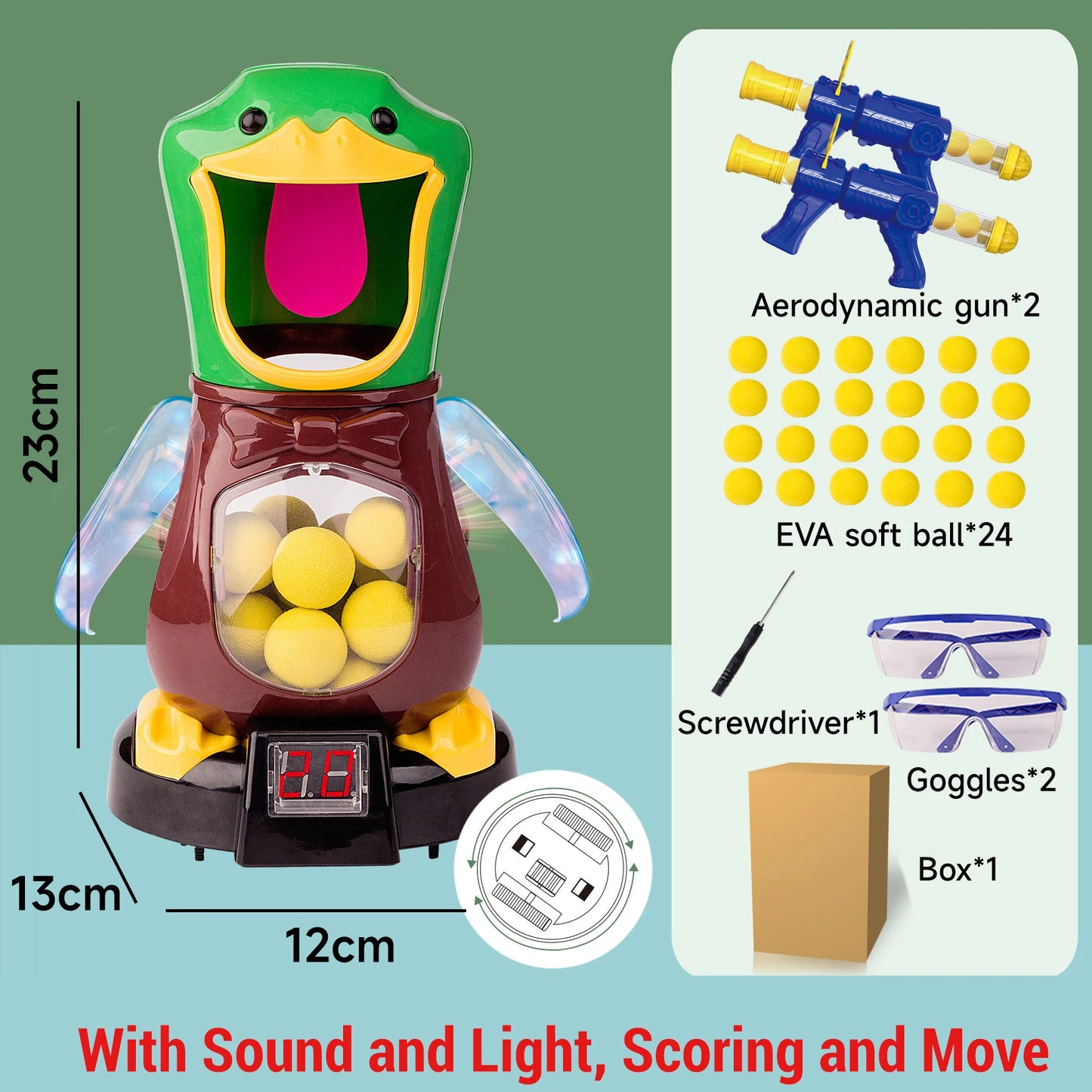 🦆 Hungry Shooting Duck Game - Gioco Interattivo con Punteggio Elettronico!