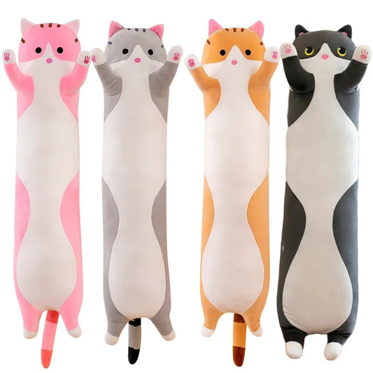 πΎ Cuscino Peluche Gatto Dormiente | Ultra-Squishy | Anti-Stress | Per Gambe e Abbracci