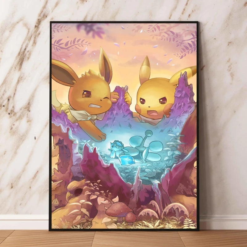 👻 Quadro Gengar Pokémon - Stampa Premium su Tela Senza Cornice