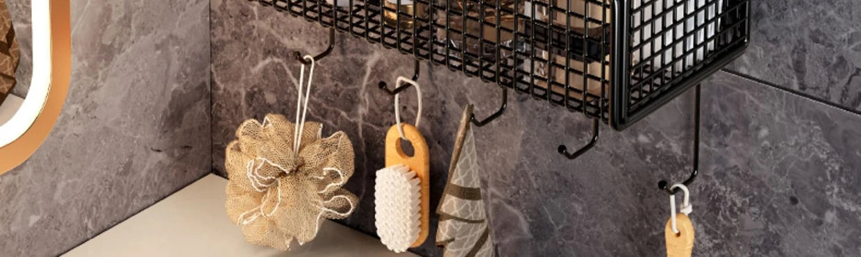 Scaffale Parete Adesivo - Per Cucina, Bagno - No Fori, Porta Oggetti