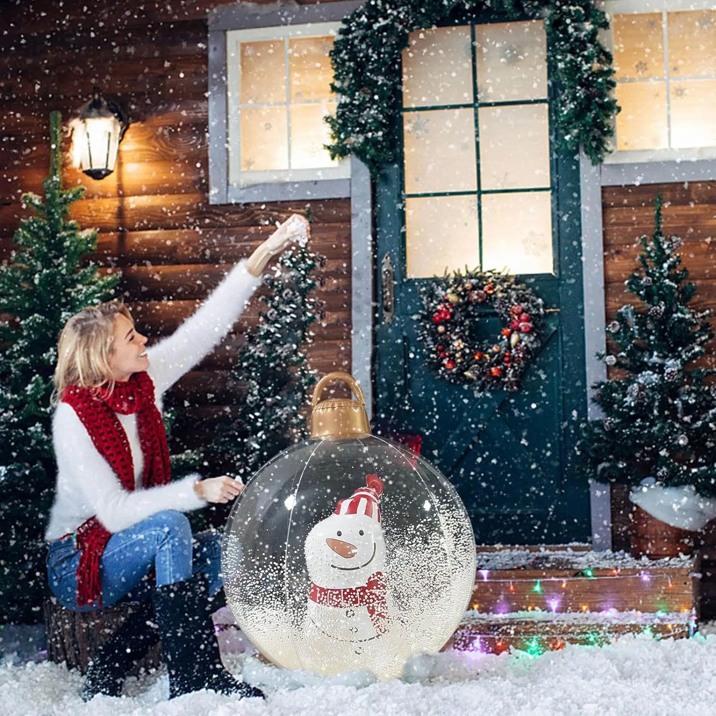 🔮 Palla Natalizia Inflabile Trasparente 60cm - Decorazione con Luci, Sfera PVC per Interni ed Esterni
Magia luminosa per il tuo Natale! Facile da gonfiare e resistente. Perfetta per giardini e salotti.