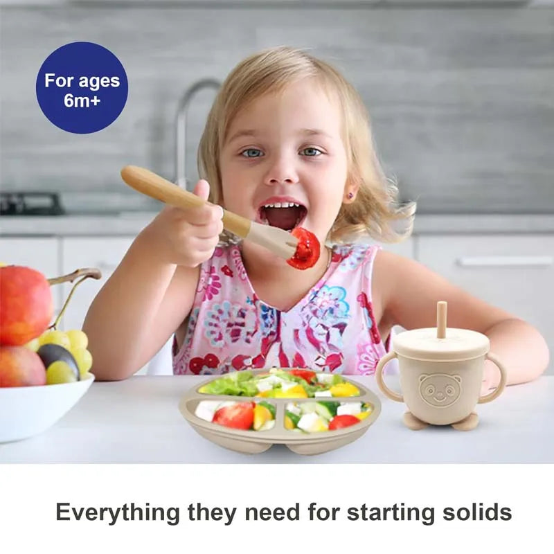 🍽️ Set Alimentazione Personalizzato per Bambini – Nome Inciso, Sicuro e Pratico!