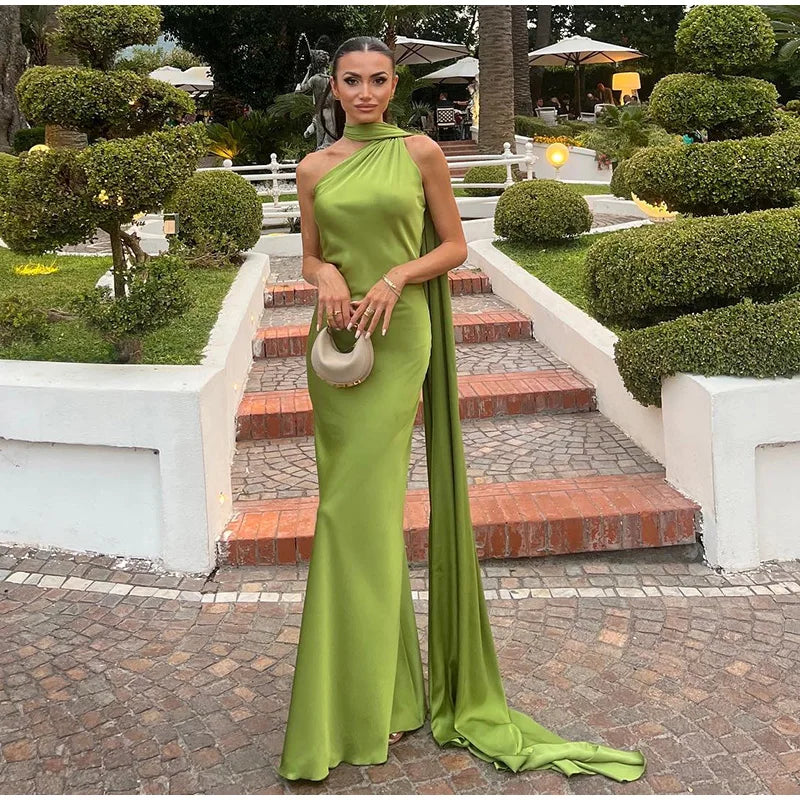 ABITO LUNGO ELEGANTE DONNA – Stile Senza Spalle con Schiena Nuda, Perfetto per l’Estate 2025!