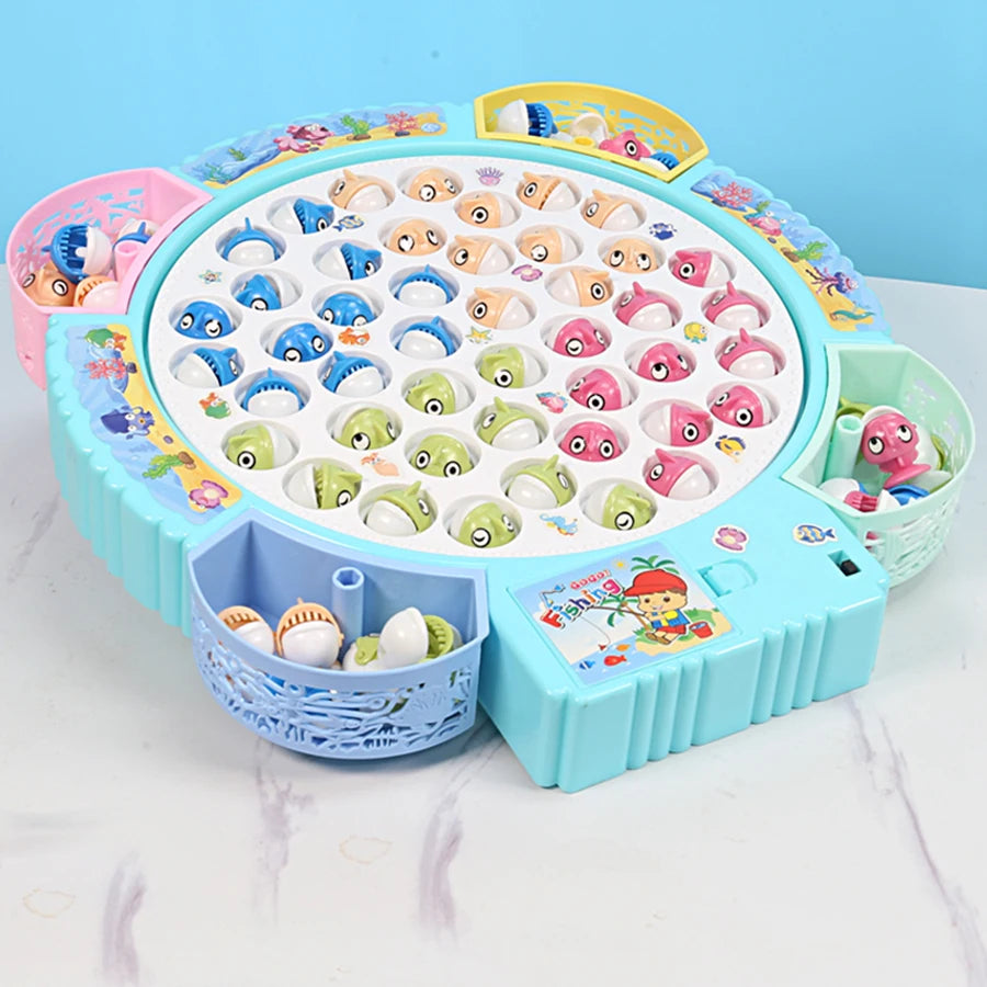 Pesca Giocattolo Elettrico con Luci/Musica - Regalo Perfetto Bambini Blu/Rosa