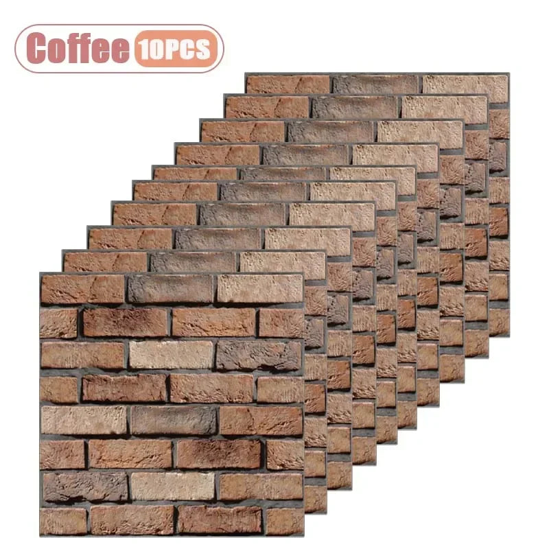 🚀 10 Pannelli 3D Autoadesivi | Effetto Parete Moderna | Impermeabili & Facili da Applicare | Per Tutte le Stanze!