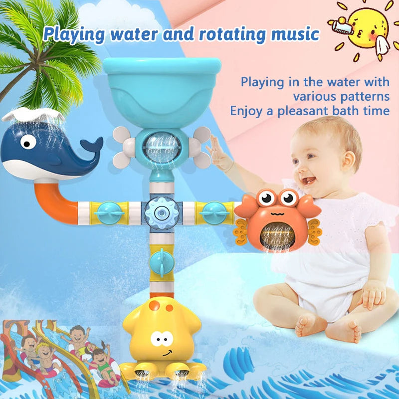 Giochi da Bagno Spruzzacqua per Bambini – Set Tubi e Pistole ad Acqua Divertenti