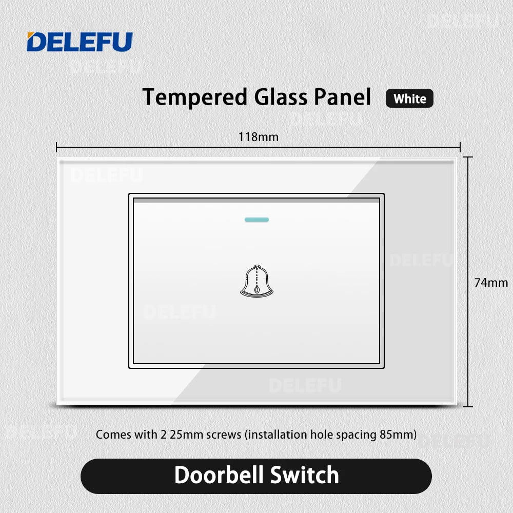 ⚡ Presa Muro Smart DELEFU - Vetro Temperato Bianco, USB Type-C, Ricarica Rapida 20W, Compatibile con Schuko Italia