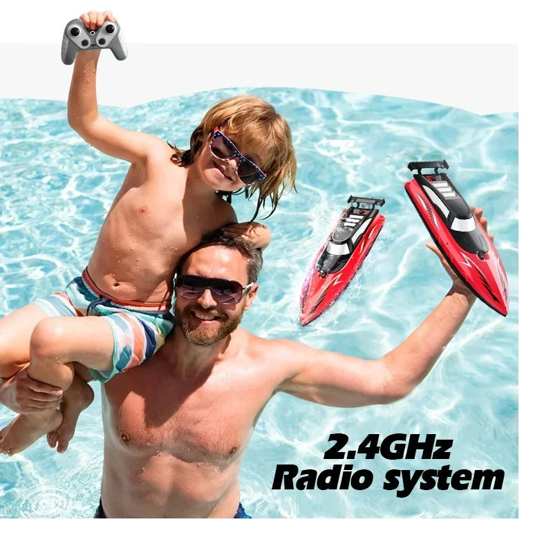 Barca RC 2.4Ghz Ad Alta VelocitĂ  - Giocattolo per Bambini Piscina/Lago