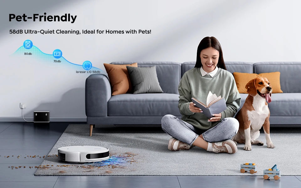 š L10 Robot 2-in-1: Aspira 6500Pa + Mop | LiDAR Smart, App, 150min | Per Pavimenti & Tappeti