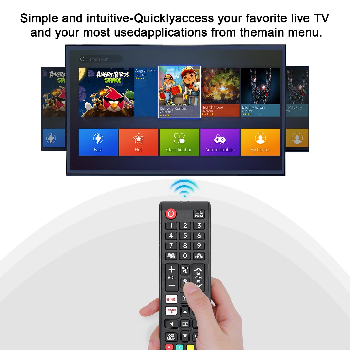 📺 Telecomando Universale Samsung - Compatibile con TV Smart, LCD, LED, HDTV 3D!
Sostituisce BN59-01315J. Accedi a Netflix  e altro con un clic! 🚀
