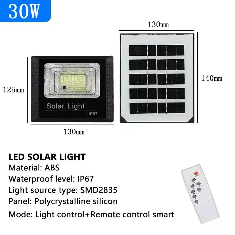 Luci faretti Solari 30-500W LED Telecomando Impermeabile – Esterni/Stradali!