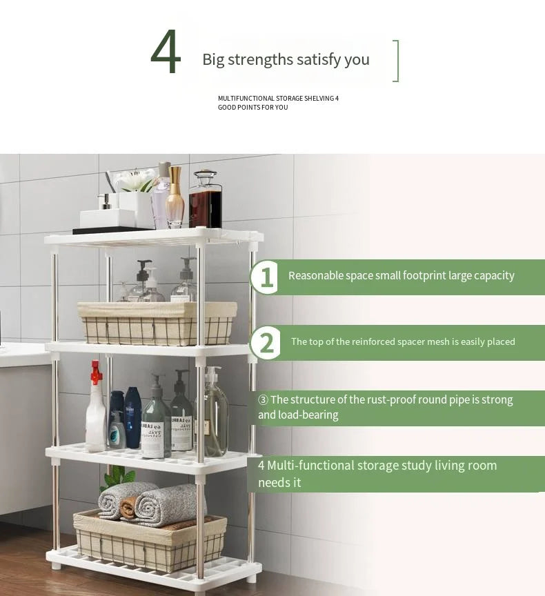 Scaffale Plastica 4 Piani - Ordine Garantito in Tutta la Casa