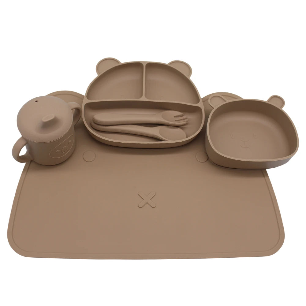 Set Svezzamento Bambini - Ciotola con Ventosa Anti-Rovescio + Vassoio