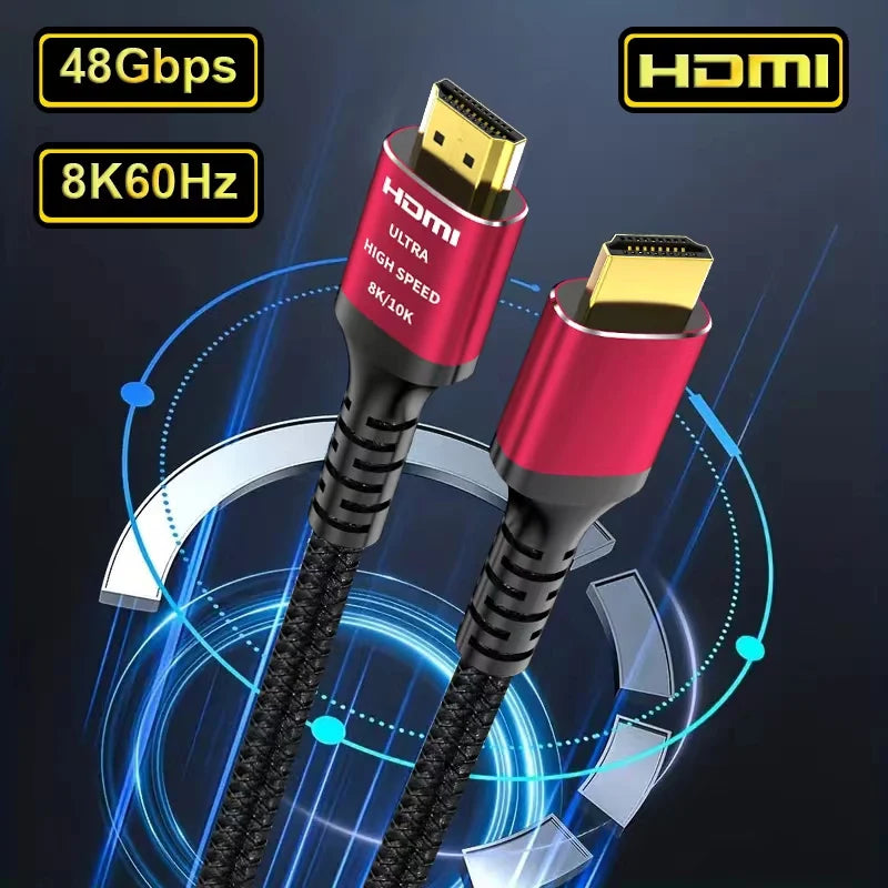 Cavo HDMI 2.1 8K 48Gbps - 4K120Hz, eARC, HDR10 per PS5/Roku/TV