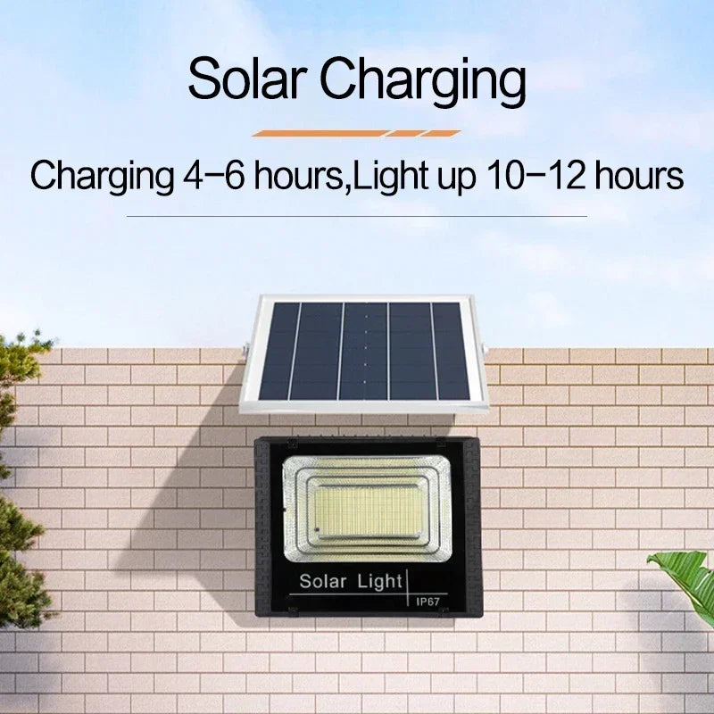 Faretti Pannello Solare LED 50W-500W Impermeabili Telecomando Per Esterni