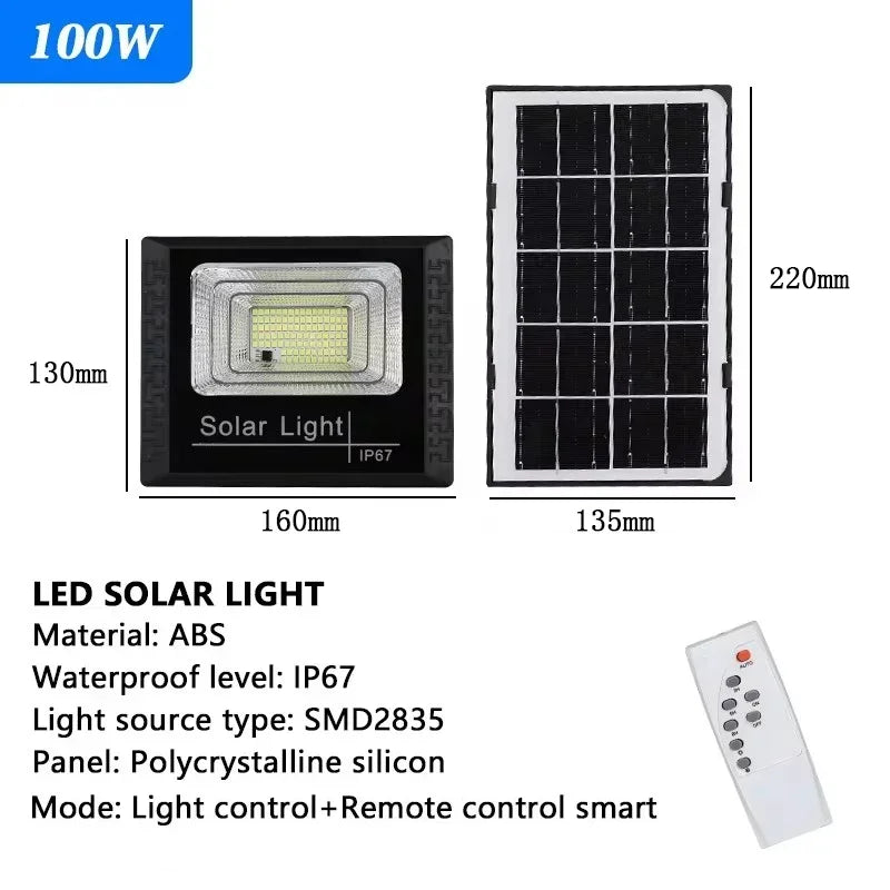 Luci faretti Solari 30-500W LED Telecomando Impermeabile – Esterni/Stradali!
