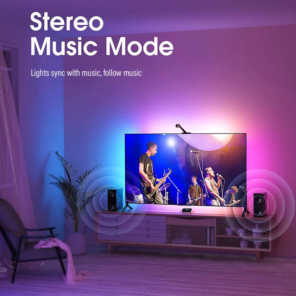 Luce Ambiente Sincronizzazione TV/Schermo, APP Control, Effetti Musicali