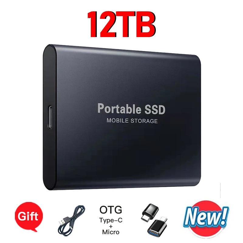 SSD Esterno Ultra Veloci Portabile Compatibile con PC/Mac/Phone!