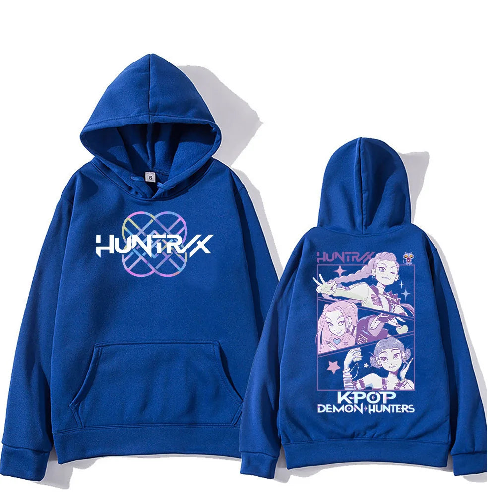 Felpa KPop Demon Hunters Unisex, Oversized Anime, Streetwear , Bambini Ragazzi Regalo
