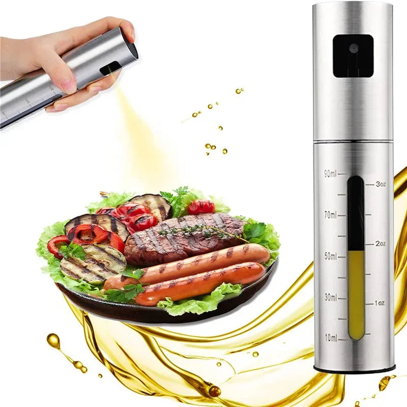 Spray per Olio in Acciaio Inox 304 - Bottiglia per Olio, Aceto e Condimenti